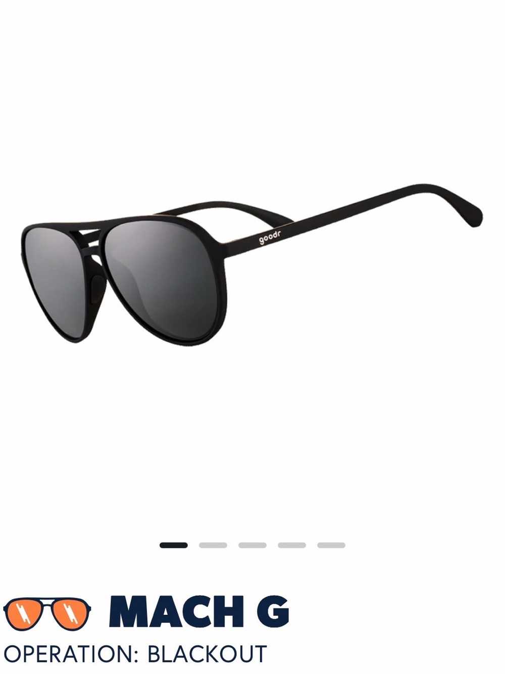 goodr Mach G Aviator Sunglasses in Black